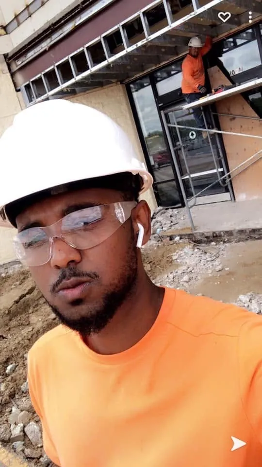 Mussie, project manager at Skampy Construction, on a job site in the Sioux Falls area