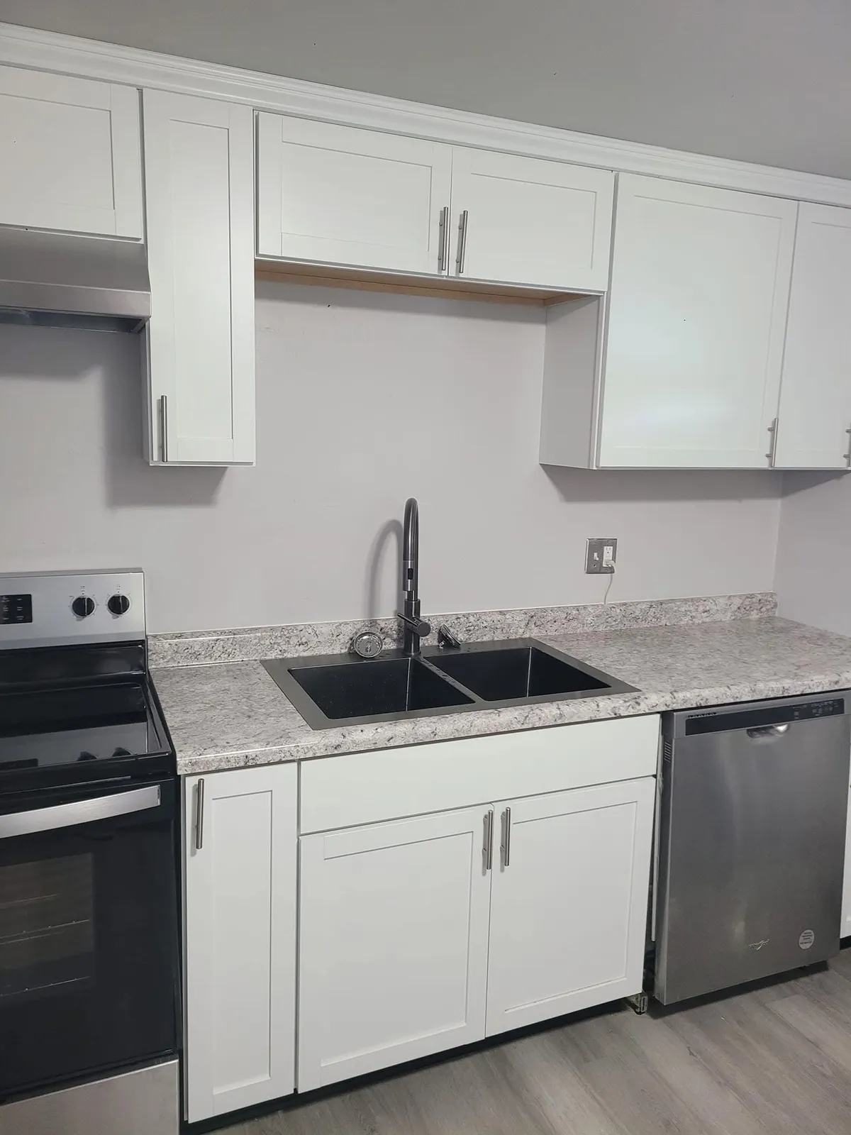 White shaker kitchen remodel by Skampy Construction, Sioux Falls SD